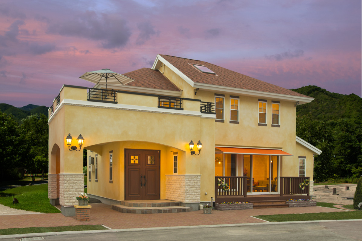 エコアハウス森林公園展示場『太陽いっぱいの心地よい開放感の家』自然環境に配慮したライフスタイルがテーマとなっています。